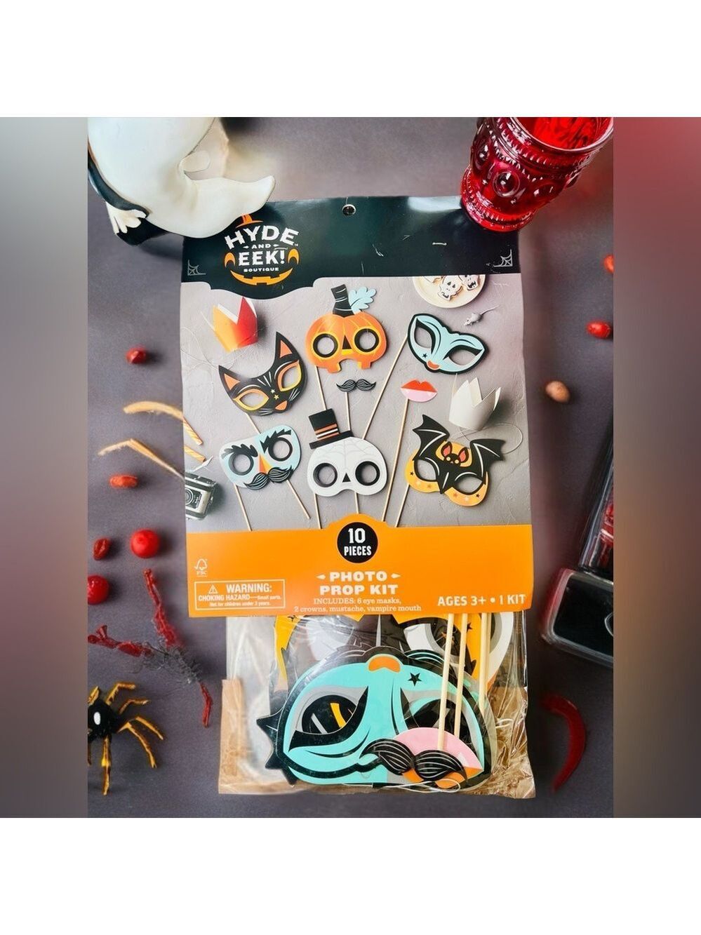 Hyde and Eek Halloween Photo Prop Kit 10 Pieces